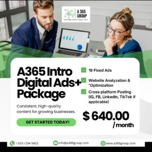 A 365 Intro (PLUS) Digital Ads Package (16 Custom Built Fixed Ads )